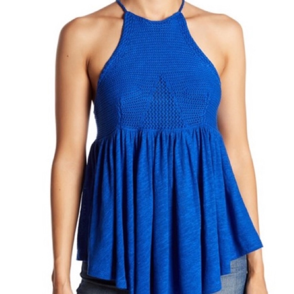 Free people halter crochet top